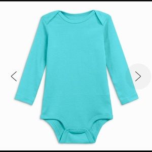 Primary signature long sleeve baby suit in pool